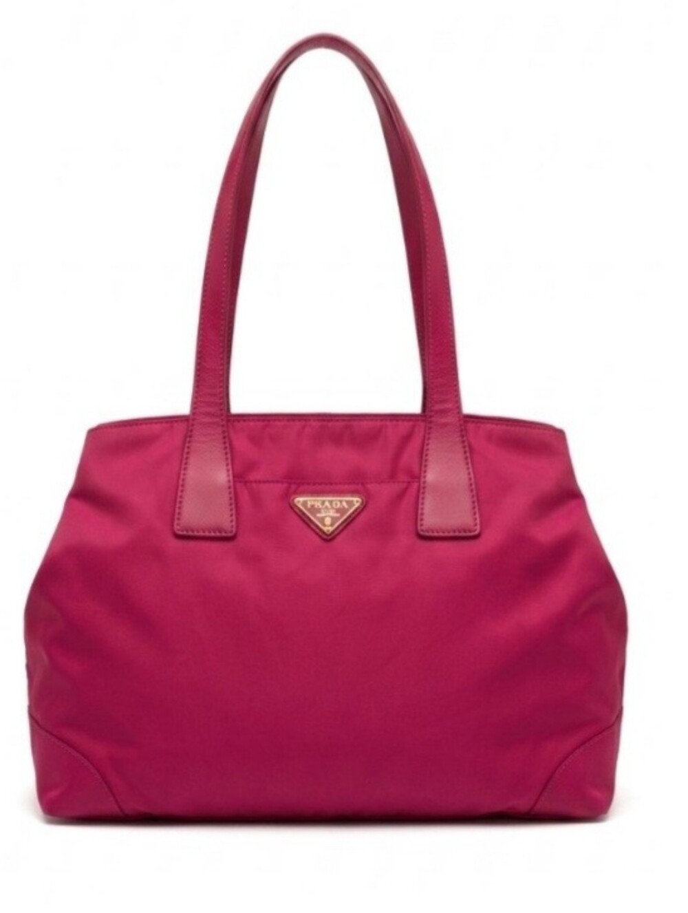Prada Tessuto Nylon Tote with Leather Trim